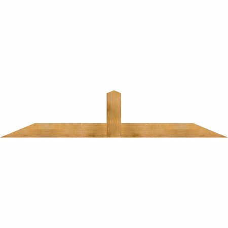 Ekena Millwork Portland Rough Sawn Timber Gable Bracket, Western Red Cedar, 96"W x 20"H x 4"D x 6"F, 5/12 Pitch GBW096X20X0406POR00RWR